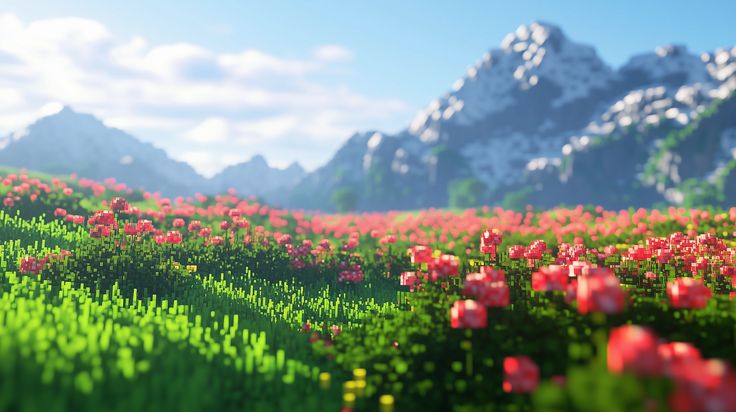 Minecraft пейзаж