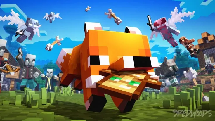 Minecraft лиса